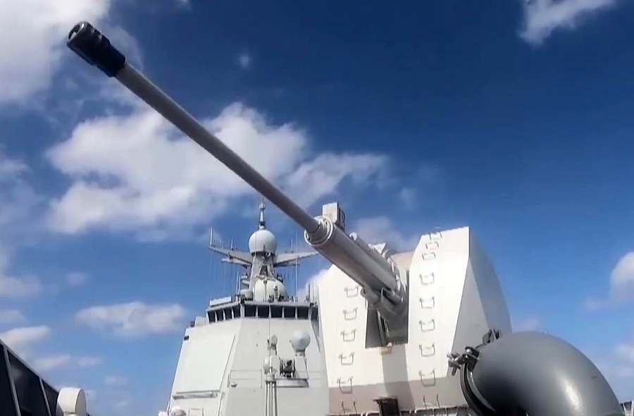 揭秘中国海军的利器，052D驱逐舰舰炮系统，揭秘中国海军利器，052D驱逐舰的舰炮系统解析