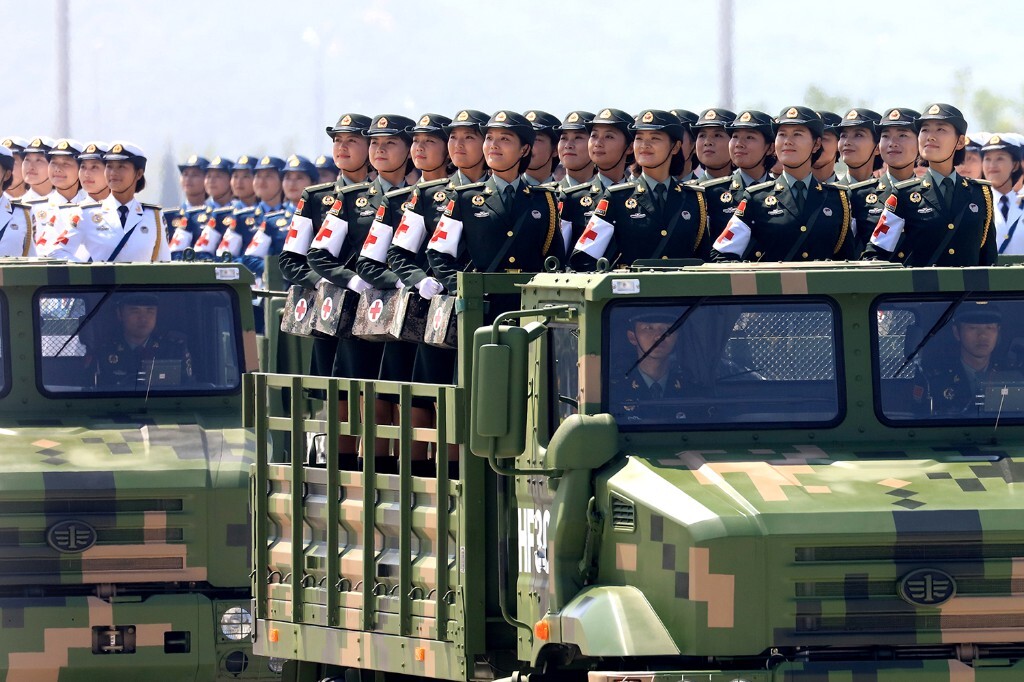 我军威武雄壮之师参加胜利日大阅兵，胜利日大阅兵，我军威武雄壮之师亮相盛典