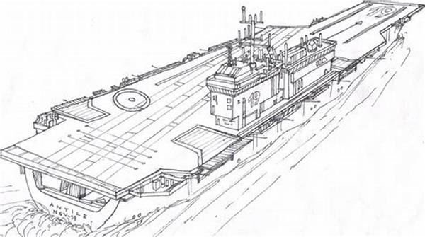 福建舰航空母舰的画法指南,福建舰航空母舰绘画指南